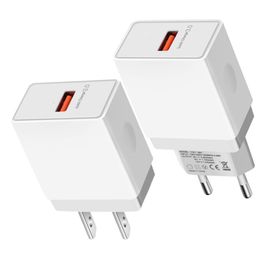 12 tablet pc Australia - QC3.0 Fast Quick Charger Eu US White AC Home Travel Wall Chargers Adapter For Iphone 11 12 Pro Max Samsung Lg tablet PC