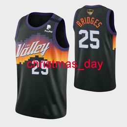 Stitched custom #25 MIKAL BRIDGES BLACK JERSEY SWINGMAN 2021 Finals Men's Women Youth Basketball Jersey XS-6XL