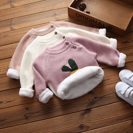 IENENS Baby Boys Girls Warm Sweaters Clothes Toddler Infant Sweater Coats Children Cartoon Thicken Kids Wool Pullovers Clothing Y1024