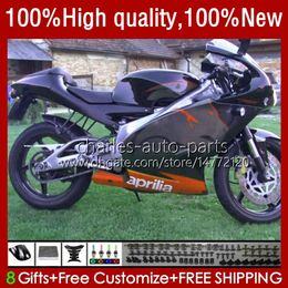 Motorcycle Body For Aprilia RS-250 RS RSV 250 RS250 RR R RS250R 95 96 97 24No.143 RSV-250 RSV250R RSV250 Orange Blk 1995-1997 RSV250RR RS250RR 1995 1996 1997 Fairing