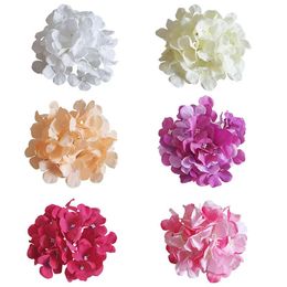 2021 Hydrangea head 50 pieces 6 stems with hydrangea decorate for flower wall fake flowers diy home decor