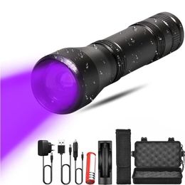 2022 NEW LED UV Ultraviolet Torch With Zoom Function Mini Black Light Pet Urine Stains Detector Scorpion Hunting Flashlights Torches