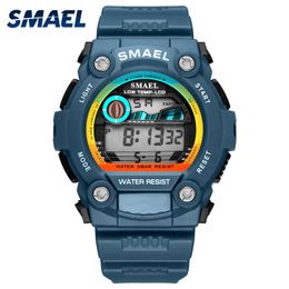 SMAEL automatic sport men's watch top Brand Luxury 50m waterproof digital wristwatches for male 1423Led men Casual digital Watch X0524