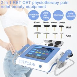 Portable RET CET Diathermy Tecar RF Physiotherapy Machine Pain Relief Cellulite Removal Skin Tightening Beauty Equipment