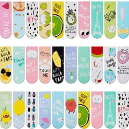 Bookmark 6pcs Magnetic Bookmarks Funny Magnet Paper Markers Page Clips Book Mark For Student Office Reading Stationery Children