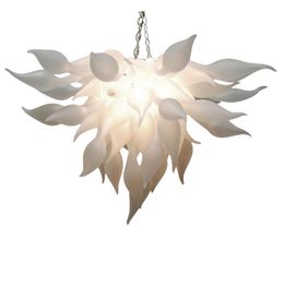 Glass Pendant Lamps Artistic Handmade Chandelier Lighting White Colour LED Lights for House Decoration Living Room Decor