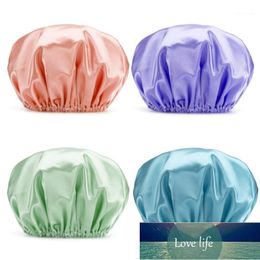 Shower Caps (6 Colors) Reusable Cap Double-layer Waterproof Hair Protection EVA1