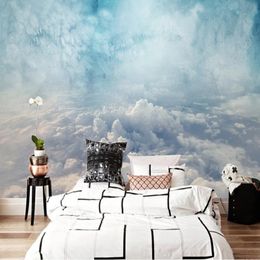 Custom 3D Wall Mural Modern Cloud Sky Nature Scenery Wallpaper Living Room TV Sofa Bedroom Home Decor Papel De Parede Wall Paper