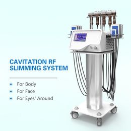 2021 CE Certification 6 in 1 Ultrasonic 40K RF Vacuum Cavitation Slimming Machine for Fast Fat Burning Body Shaping with 8 Pads