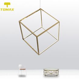 Modern LED Aluminium Square Pendant Lights For Living Room Dinning Adjustable Chandeliers Home Lighting Fixture Lamps