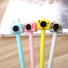 Gel Pens 1PCS The Latest Students Cute Retro Camera Pen Learning Stationery Black Carbon Office Sign And