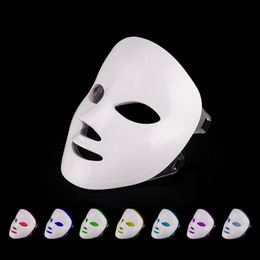 Photon led mask 7 lights therapy skin care facial for acne treatment USB wireless