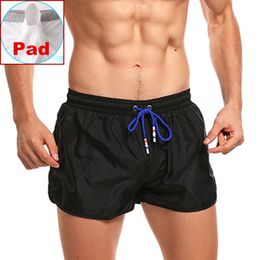 Push Up Pad Mens Swimming Shorts For Men Swim wear Trunks Beach Short Pants Quick Dry Swimsuit Man Surf sunga Frlo