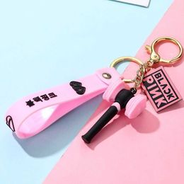 Kpop GOT7 EXO NCT TWICE Silica Gel Pendant Keychains with Bubble Sticker Lightstick Fans Key Ring Chains Keyring G1019