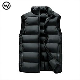 Mens Jacket Cotton Vest Winter Thick Sleeveless Male Cotton-Padded Coats Warm Waistcoats Tops Plus Size L-6XL veste homme 210923