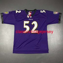 Stitched Men Women Youth Ray Lewis Football Jersey purple Embroidery Custom XS-5XL 6XL