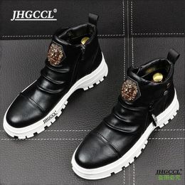 Luxe Marque Martin Love High End Bots Anti-Finkle Gang Düğün Ayakkabıları Punk Konfor Ayakkabı Chaussure Homme Cowboy Motosiklet İş Safet Boot A23