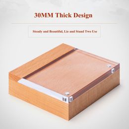 90*55mm Lie And Stand Wooden Table Menu Tent Card Holder Photo Frame With Imported Solid Beech Wood From Romania
