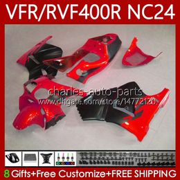 Bodywork For HONDA RVF400R NC24 V4 RVF400 R 1987 1988 Body 78No.120 RVF VFR 400 Red black VFR400 R 400RR 87-88 VFR 400R VFR400RR VFR400R 87 88 Motorcycle Fairing Kit