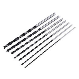 7pc X Long Wood Drill Bit Set 4mm 5mm 6mm 7mm 8mm 10mm 12mm 300mm Brad Point Professional Bits