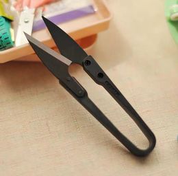 High quality carbon steel yarn black handle thread cross stitch U scissors Tailor Sewing Cutter SN3110