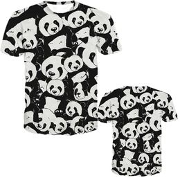 Summer Children 3D Anime T-shirt Kids Lovely Animal Panda Printed T Shirt Boys Girls Fashion Tshirts Tops 210409