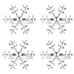 snowflake napkin holder Australia - 4Pcs Christmas Snowflake Shape Napkin Rings Holders For Home Birthday