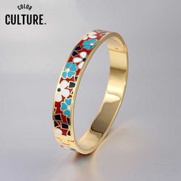 2021 New Fashion Stainless Steel Bangles Bracelet for Women Gold Couples Bangle Flower Designs Wedding Jewelry Q0720
