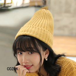 Winter Hat Real Rabbit Fur Winter Hats for Women Fashion Warm Beanie Hats Women Solid Adult Cover Head Cap Beanies