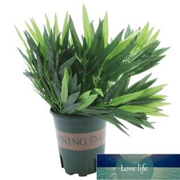Wreaths 20pcs Artificial Green Bamboo Leaves Fake Plants Greenery For Home Hotel Office Decoration