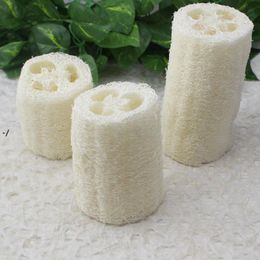 5 Inches Natural Flatten Loofah Dish Cleaning Brush Dishwashing Ball Washing-up Loofah Sponge Bath Shower Tool JJF10850