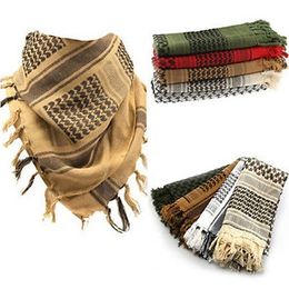 Outdoor Hiking Scarves Military Arab Tactical Desert Scarf Army Shemagh With Tassel For Men Women Muslim Hijab Windproof Warm