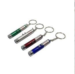 2021 Red Laser Pointer Pen Key Ring with White LED Light Show Portable Infrared Stick Funny Cats Pet Toys Wholesale