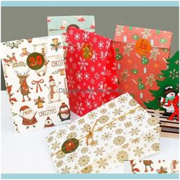 Decorations Festive Party Supplies Home & Garden24 Days Advent Calendar Bags Set Paper Christmas Gift Bag With Stickers Diy Candy Storage Po