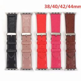 2021 designer Watchbands Watch Band 42mm 38mm 40mm 44mm iwatch 2 3 4 5 bands Leather Strap Bracelet Fashion Stripes watchband A01