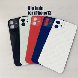 300PCS Big Hole Back Battery Door Back Cover Battery Cover Replacement for iPhone 12 Mini 12 Pro Max free DHL