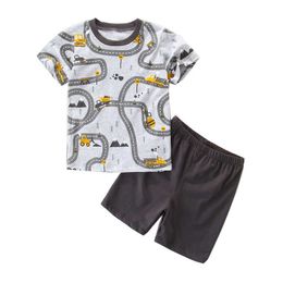 Jumping Metres Summer Boys Clothing Sets Cotton Print Fashion Arrival Kids Clothes Selling Suits 210529