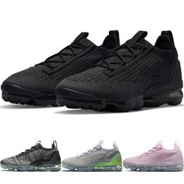 Tênis de corrida masculino feminino 2021 FK Fly Cushion Triple Black Runners cinza escuro puro platina designer de malha tênis feminino esportivo tamanho 36-45