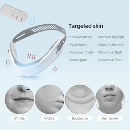Face Lift Devices V-Line Up Lift Belt Electric Facial Massager EMS Face Shaping Slimming Double Chin Reducer LED Photon Therapy