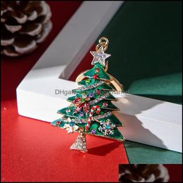 Key Rings Jewelry Christmas Tree Style Rhinestone Xmas Santa Keychains For Women Gifts Drop Delivery 2021 Za0Qk