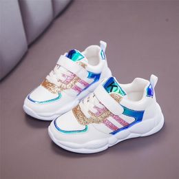 Children Girls Shoes Mesh PU Plush Fashion Casual Sneakers for Boys,5-12 Years Old Kids Running Shoes Pink Black Size 26-37 210329