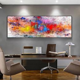 Abstract Colourful Clouds Painting Modern Canvas Prints Wall Art Pictures For Living Room Home Decor Posters Big Size Quadros