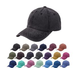 Washing Solid Colours Hat Peaked Cap Unisex Vintage Baseball Caps Classic Outdoor Sun Travel Fashion Party Hats 20 Colour DB979