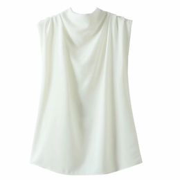 elegant sleeveless woman shirts summer white fashion ladies casual blouse korean top female shirt girls chic tops 210430