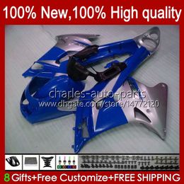 OEM Bodys For KAWASAKI NINJA ZZR250 1990 1991 1992 1993 1994 1995 1996 1997 1998 1999 Bodywork 54HC.70 blue silvery ZZR-250 ZZR 250 CC 90 91 92 93 94 95 96 97 98 99 Fairing