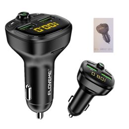 Dual USB Car MP3 Player Fast Charger Bluetooth 5.0 FM Transmitter Wireless Handsfree Audio Receiver With Retail Package