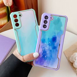 Watercolour Shockproof Armour Phone Cases For Samsung A52 A72 A51 A71 A32 A42 S21 S20 S10 Plus Note 20 10 Soft TPU Cover