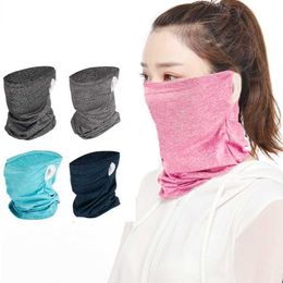 1PC Solid Color Outdoor Cycling Breathable Polyester Neck Cover Bandana Windproof Dust Neck Cool Scarf Wrap Sports Headband Y1020