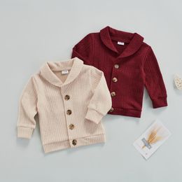 Infant Unisex Baby Girls Boys Button Down Knitwear Long Sleeve Soft Basic Knit Jacket Cardigan Sweater Coat Top Clothes 