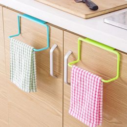 Barthroom Towel Holder Cabinet Door Back ToweHolder Multifunctional PlasticTowel Hanging Rack For Bathroom Kitchen WLL728